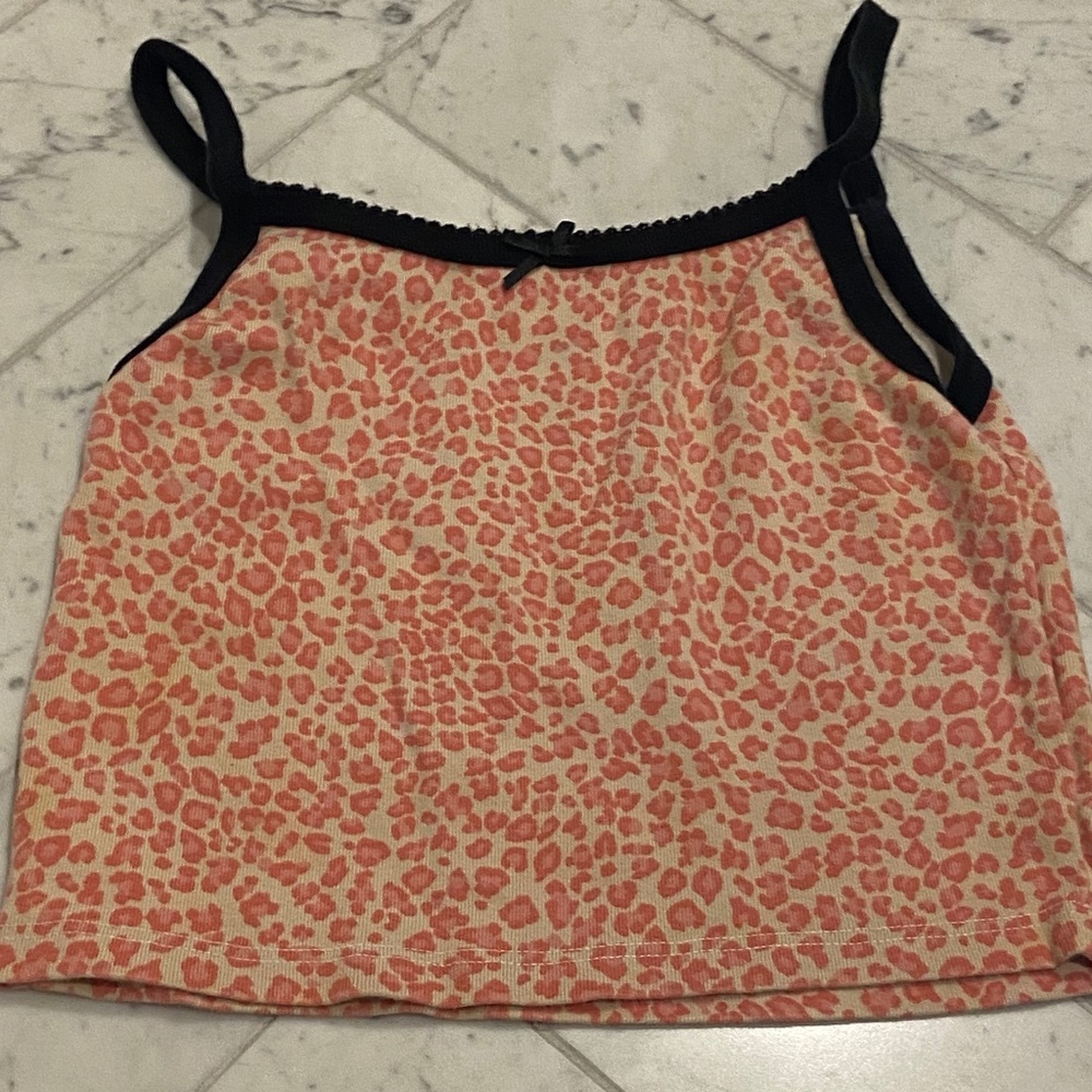 Brandy Melville pink cheetah print tank top!!